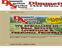 Tablet Screenshot of dimmettauctionservice.com